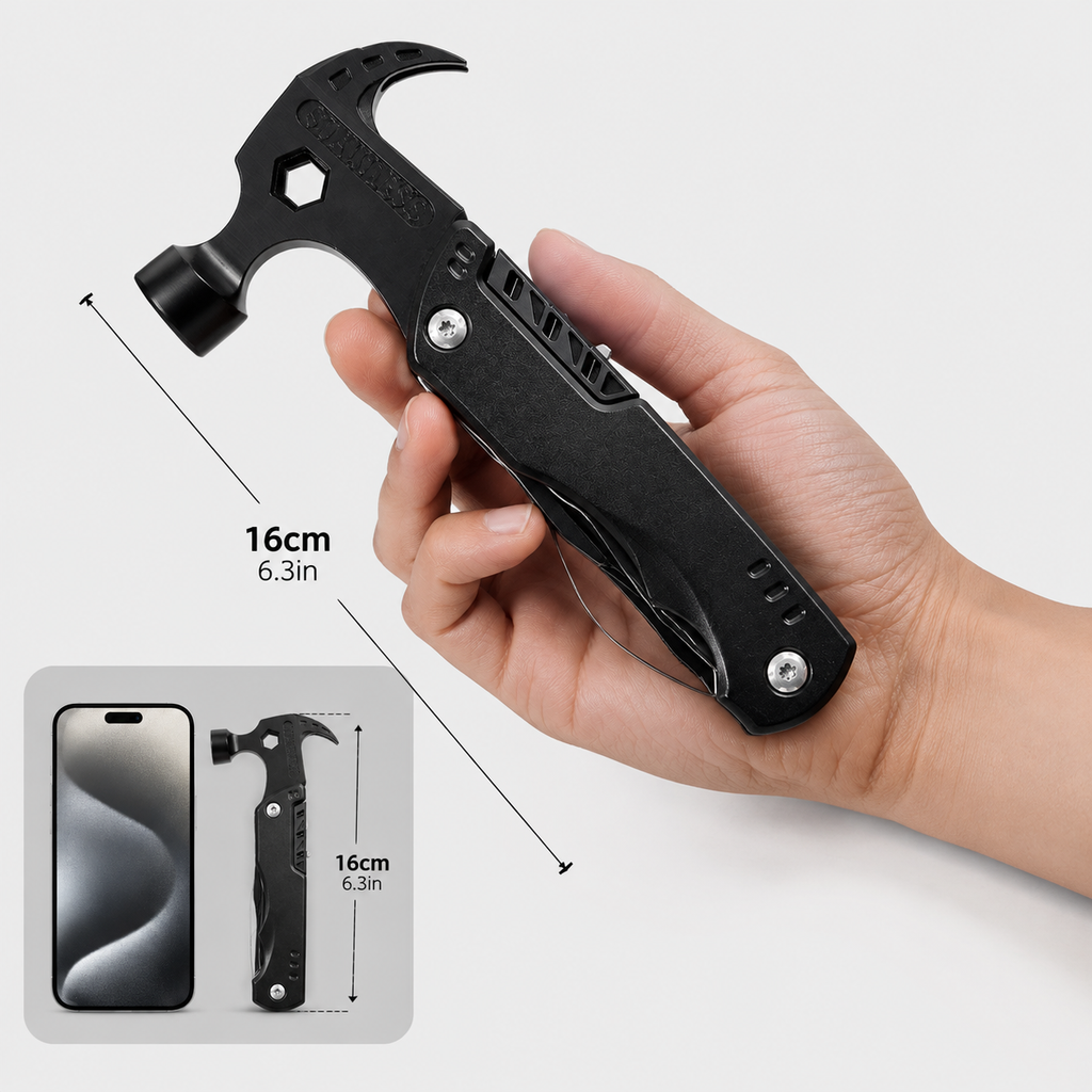 Multitool 12 en 1 - Outil Multifonction  - KRAVEN PRO - Acier Inox 420