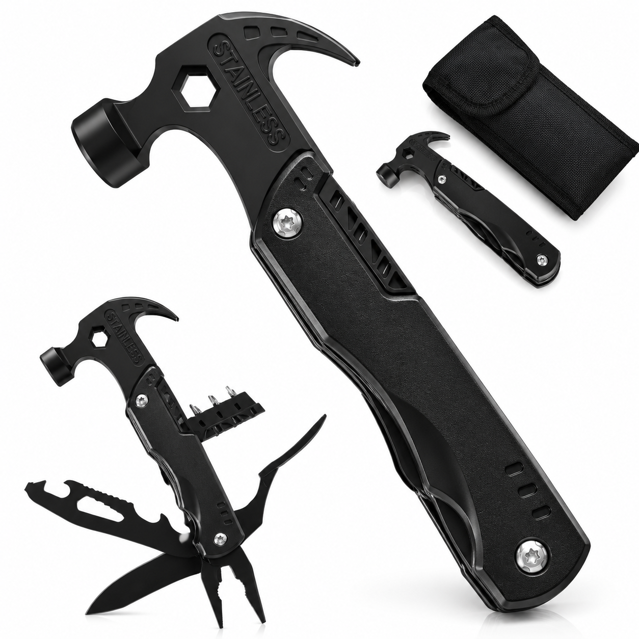 Multitool 12 en 1 - Outil Multifonction  - KRAVEN PRO - Acier Inox 420