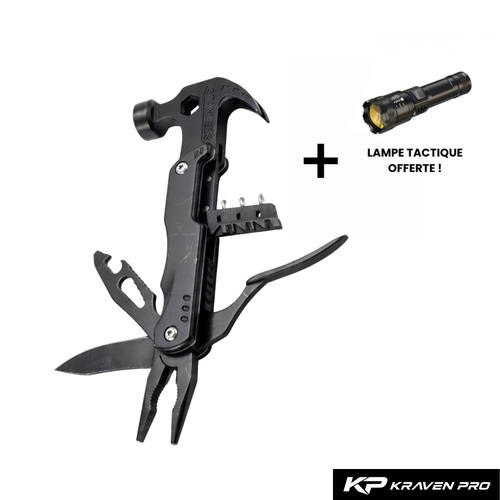 KRAVEN PRO pince couteau marteau - 12 fonctions dans la poche 350g