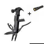Multitool 12 en 1 - Outil Multifonction Camping Survie Randonnée - KRAVEN PRO - Pince Couteau Acier Inox 420